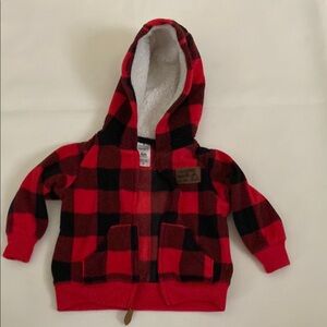 Carter’s Cozy Red and Black Plaid Kids Hoodie